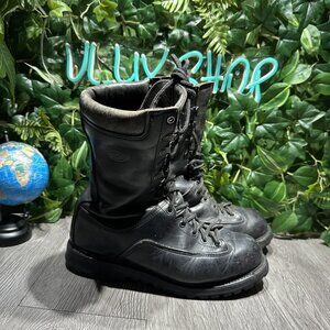 Vintage 1949 MATTERHORN Combat Boots Gore Tex Leather Black Lace Up 7.5 W